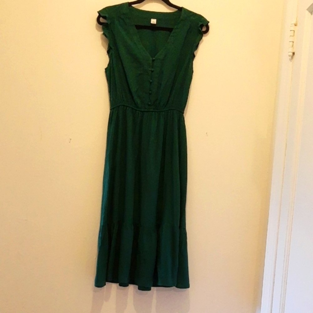 Elegant Dark Green Dress Size S